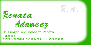 renata adamecz business card
